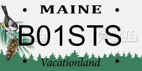 B01STS Maine License Plate