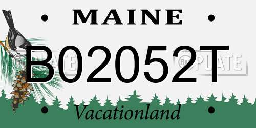 B02052T Maine License Plate