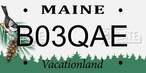B03QAE Maine License Plate