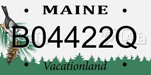 B04422Q Maine License Plate