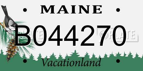 B044270 Maine License Plate