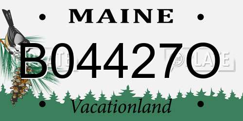 B04427O Maine License Plate