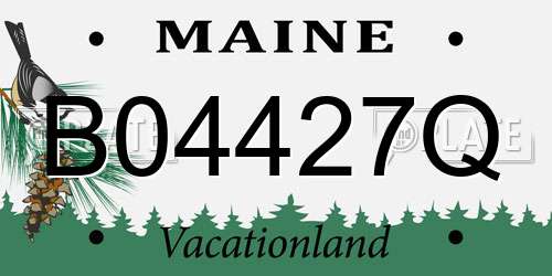 B04427Q Maine License Plate