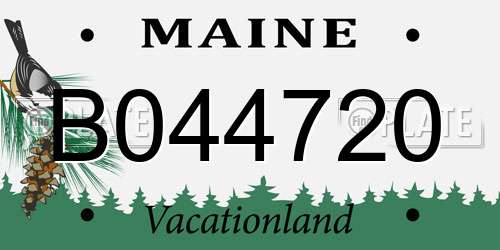 B044720 Maine License Plate