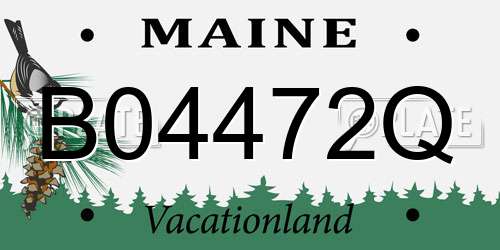 B04472Q Maine License Plate