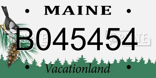 B045454 Maine License Plate
