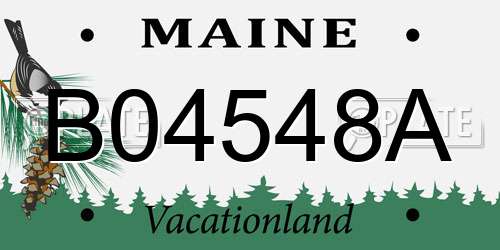 B04548A Maine License Plate