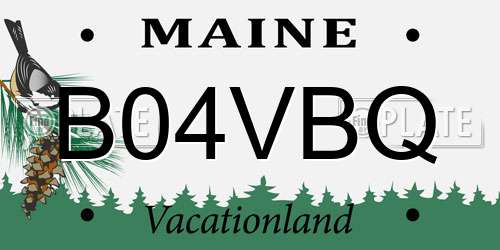 B04VBQ Maine License Plate
