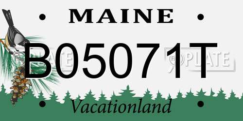 B05071T Maine License Plate