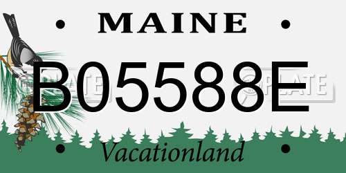 B05588E Maine License Plate