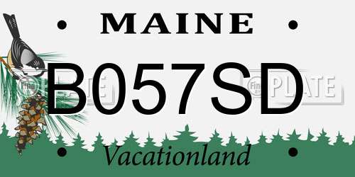B057SD Maine License Plate