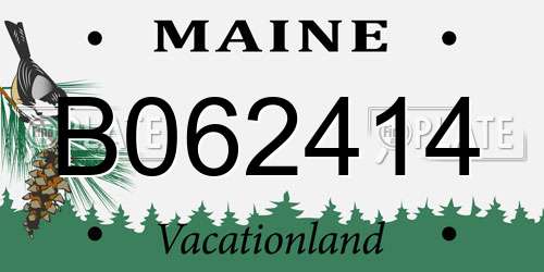 B062414 Maine License Plate