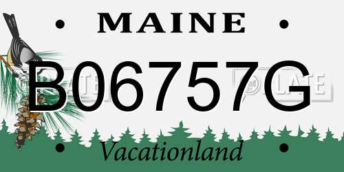 B06757G Maine License Plate
