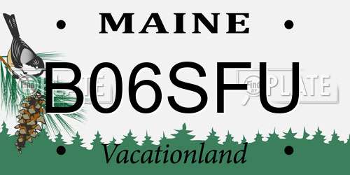 B06SFU Maine License Plate