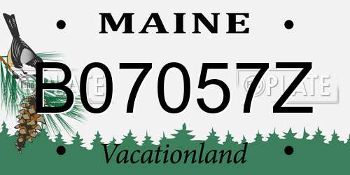 B07057Z Maine License Plate
