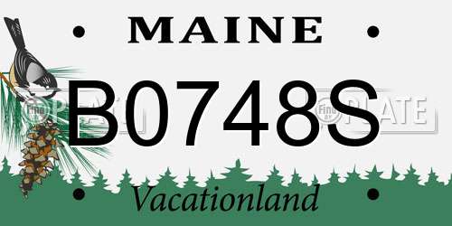 B0748S Maine License Plate