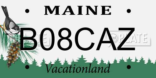B08CAZ Maine License Plate