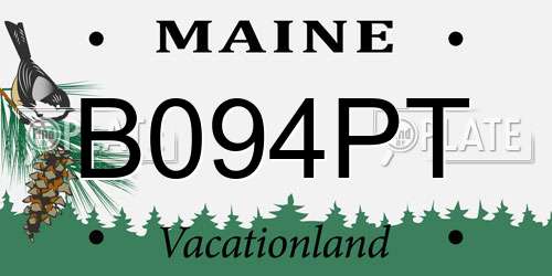 B094PT Maine License Plate