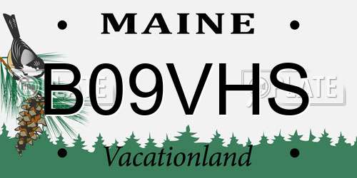 B09VHS Maine License Plate