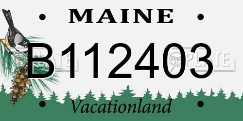 B112403 Maine License Plate