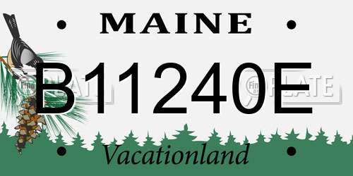 B11240E Maine License Plate