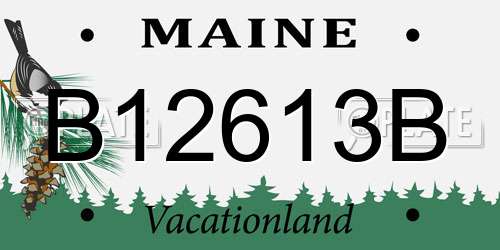 B12613B Maine License Plate