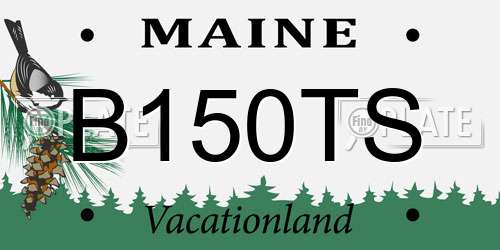 B150TS Maine License Plate