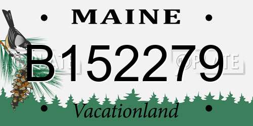 B152279 Maine License Plate