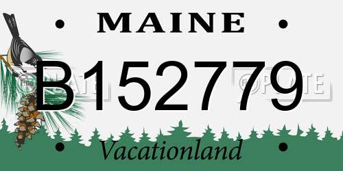 B152779 Maine License Plate