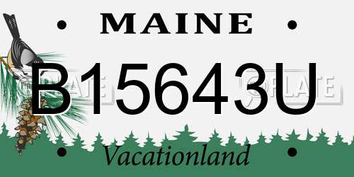 B15643U Maine License Plate