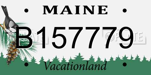 B157779 Maine License Plate
