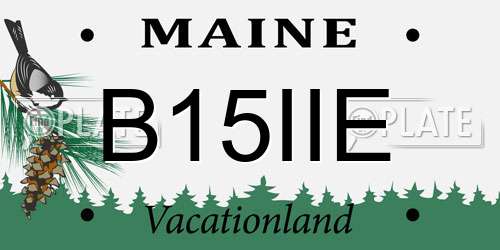 B15IIE Maine License Plate