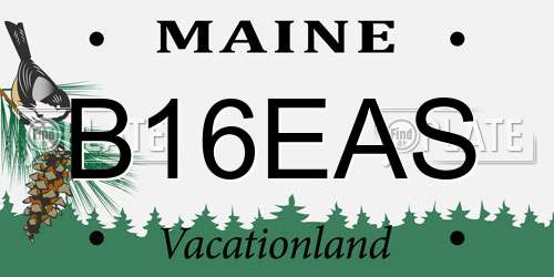 B16EAS Maine License Plate