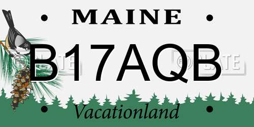 B17AQB Maine License Plate