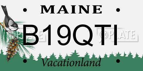 B19QTI Maine License Plate