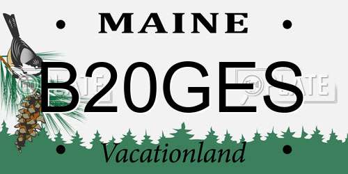 B20GES Maine License Plate