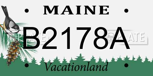 B2178A Maine License Plate