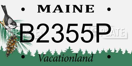 B2355P Maine License Plate