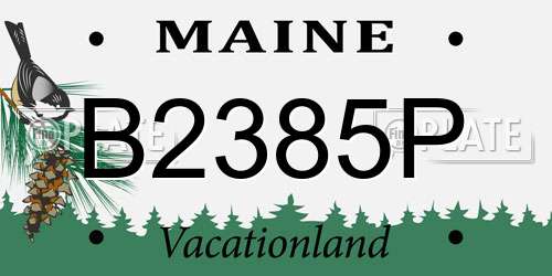 B2385P Maine License Plate
