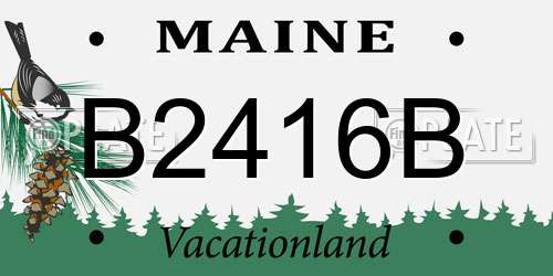 B2416B Maine License Plate