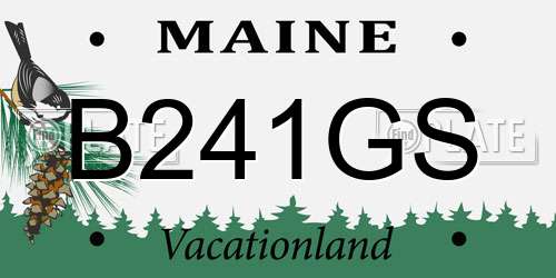 B241GS Maine License Plate
