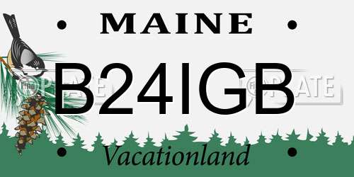B24IGB Maine License Plate