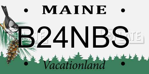B24NBS Maine License Plate