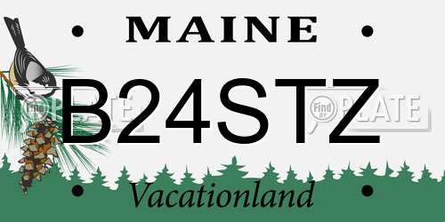 B24STZ Maine License Plate