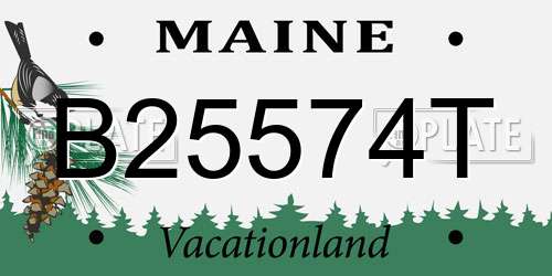 B25574T Maine License Plate