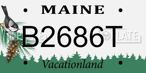 B2686T Maine License Plate