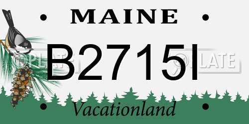 B2715I Maine License Plate