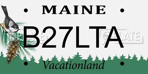 B27LTA Maine License Plate