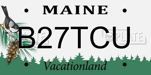 B27TCU Maine License Plate