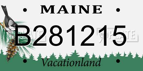 B281215 Maine License Plate